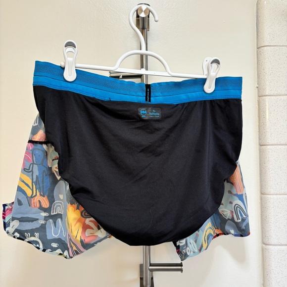 Janji Black and Blue Running AFO Shorts XL Lined Art Deco Pocket from REI - Picture 8 of 11